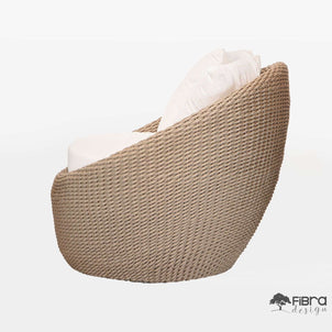 Poltrona Semi Obaulada  em Corda Nautica