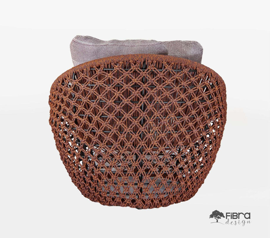 Poltrona Macrame Semi Obaulada