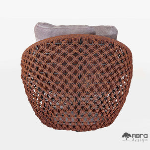 Poltrona Macrame Semi Obaulada