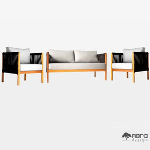 Conjunto Sofá Porto Rope 4 Lugares Corda Nautica