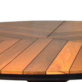 Mesa de Jantar Mosaico em Madeira Cumaru