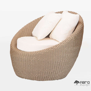 Poltrona Semi Obaulada  em Corda Nautica
