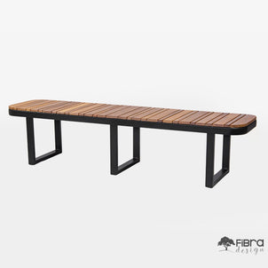 Mesa de Jantar Slim Tampo em Madeira Cumaru e Base 