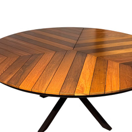 Mesa de Jantar Mosaico em Madeira Cumaru