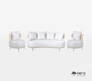 Conjunto Sofá Contorno Organico 5 Lugares