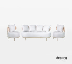 Conjunto Sofá Contorno Organico 5 Lugares