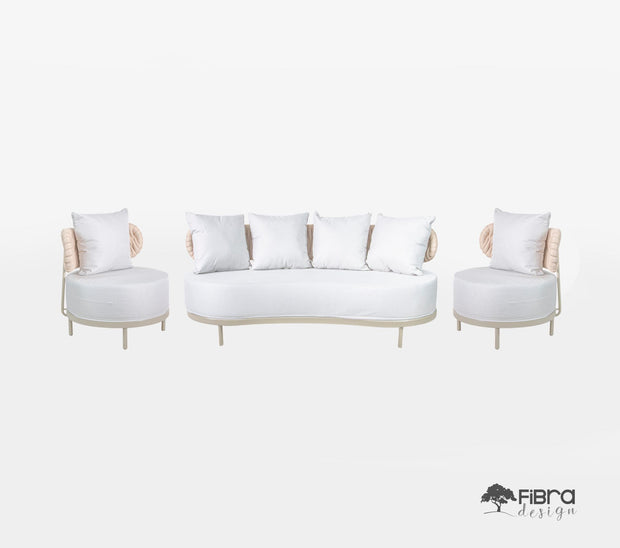 Conjunto Sofá Contorno Organico 5 Lugares