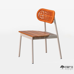 Cadeira Contorno Orgânico Retro em Corda Nautica