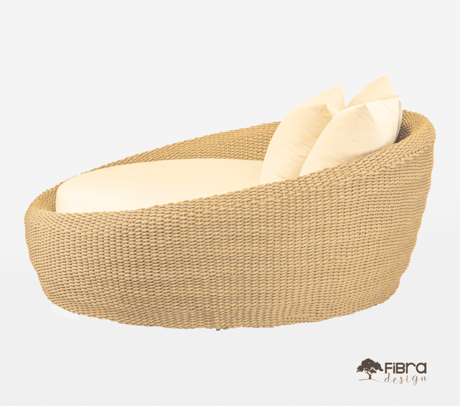 Chaise Obaolada Trama Fechada em Corda Nautica