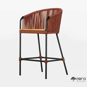Banqueta Viola Wood em Corda Nautica