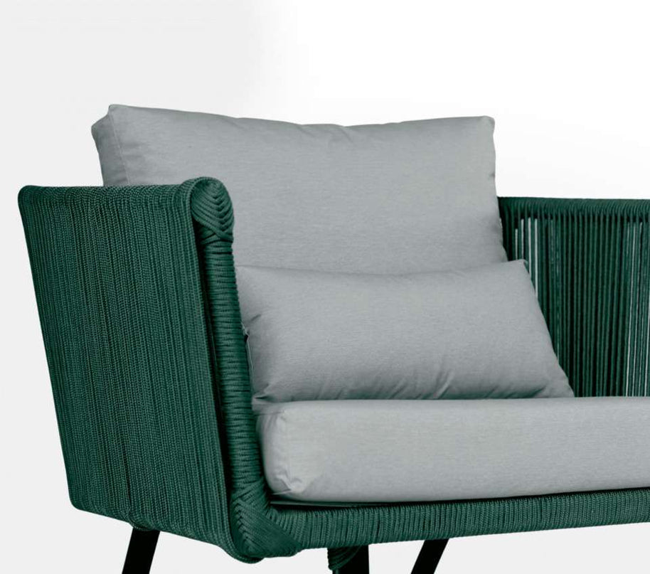 Conjunto Sofá Trancoso Sofá e Poltronas 4 Lugares em Corda Nautica