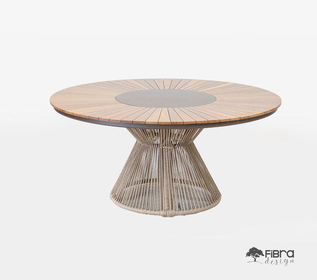 Mesa Ripada Pizza em Madeira Cumaru Base Conerope