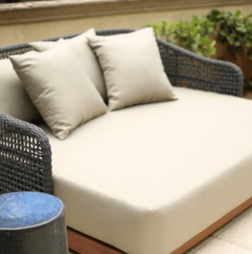 Chaise Day Bed Havana Wood Trama Raquete em Corda Náutica - Imagem 6
