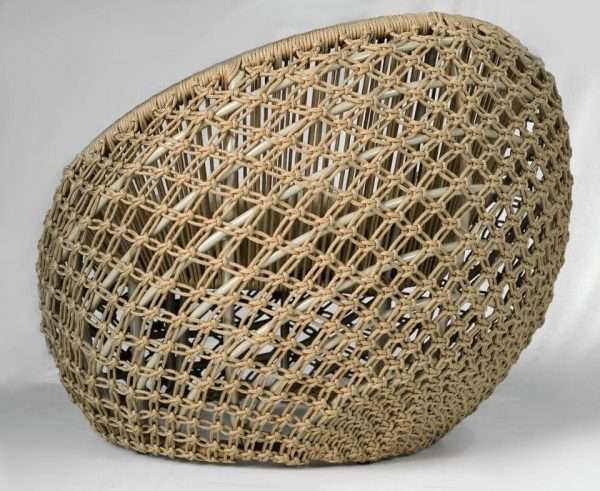 Poltrona Macrame Semi Obaulada em Corda - Imagem 4