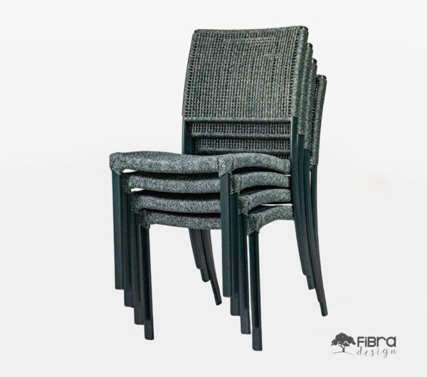 Cadeira Casual Empilhavel Trama Linear - Imagem 2