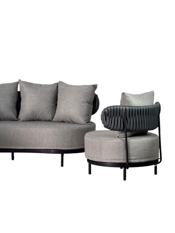 Conjunto Sofá Contorno Organico 5 Lugares - Imagem 5