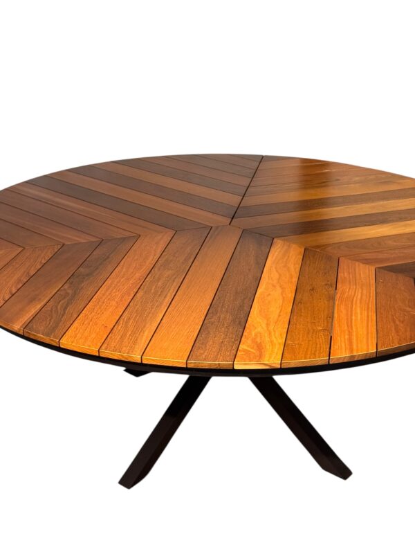 Mesa de Jantar Mosaico em Madeira Cumaru - Imagem 2