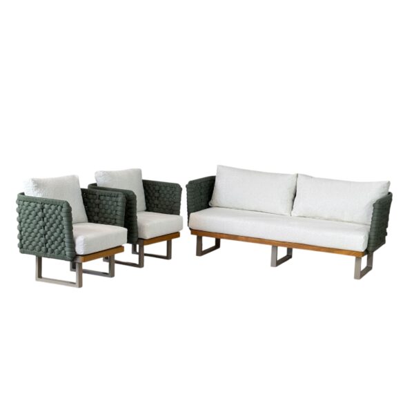 Conjunto Jazz em Tricô 4 Lugares Sofá 1,60x80 Poltronas 80x80