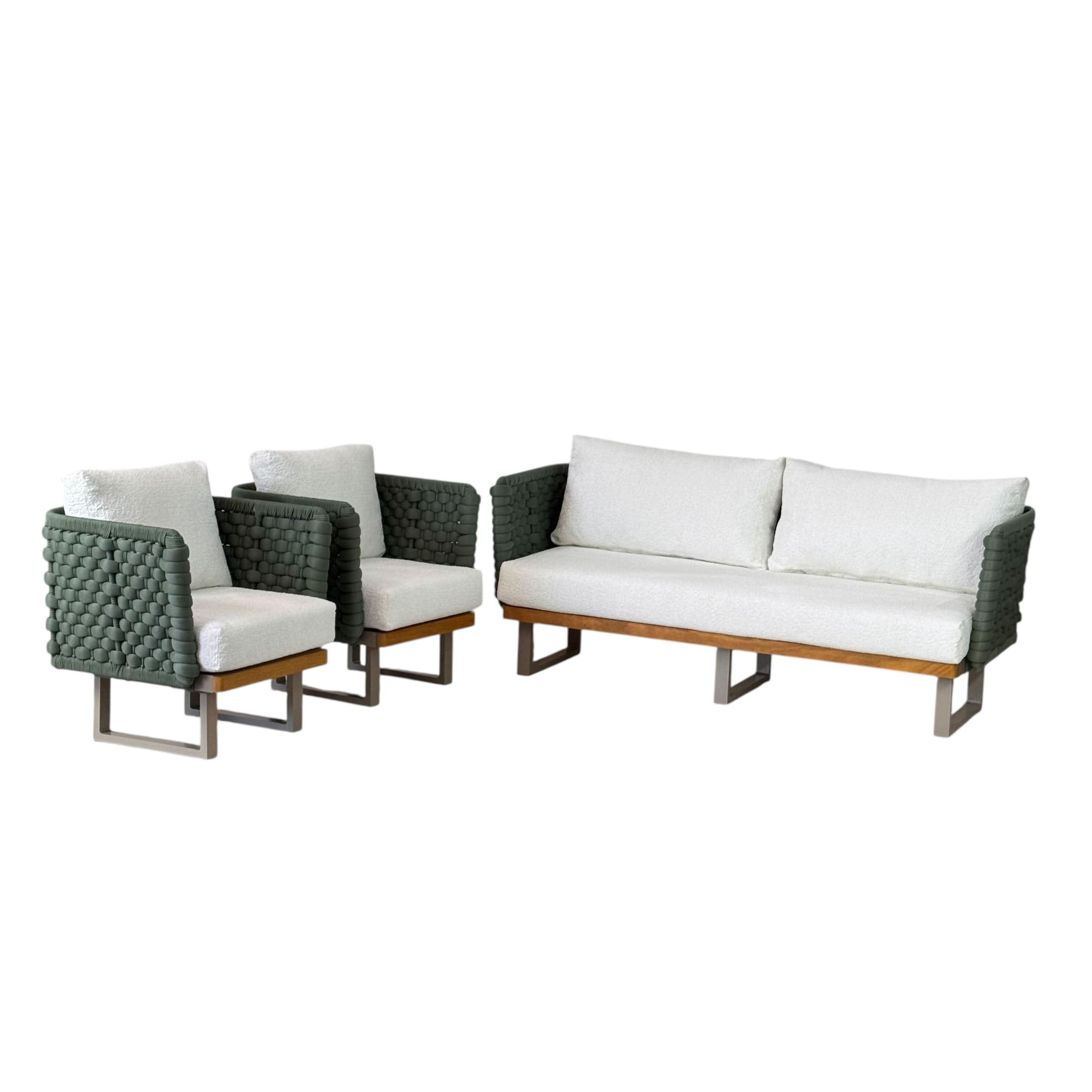 Conjunto Jazz em Tricô 4 Lugares Sofá 1,60×80 Poltronas 80×80