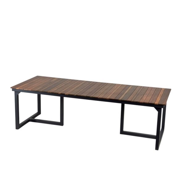 Mesa Retangular Base "T" Ripada Assimétrica Madeira Cumaru Sob Medida - Imagem 2